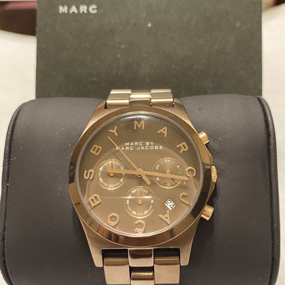 Women’s Pre-Loved Authentic Chocolate Brown Marc Jacobs Stainless Steel Watch
